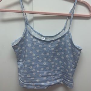 Blue daisy crop top